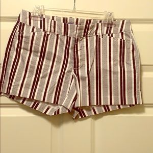 Black and white stripe shorts